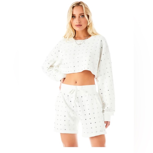 Carmar Rhinestone Sweatshort - Picture 2 of 9